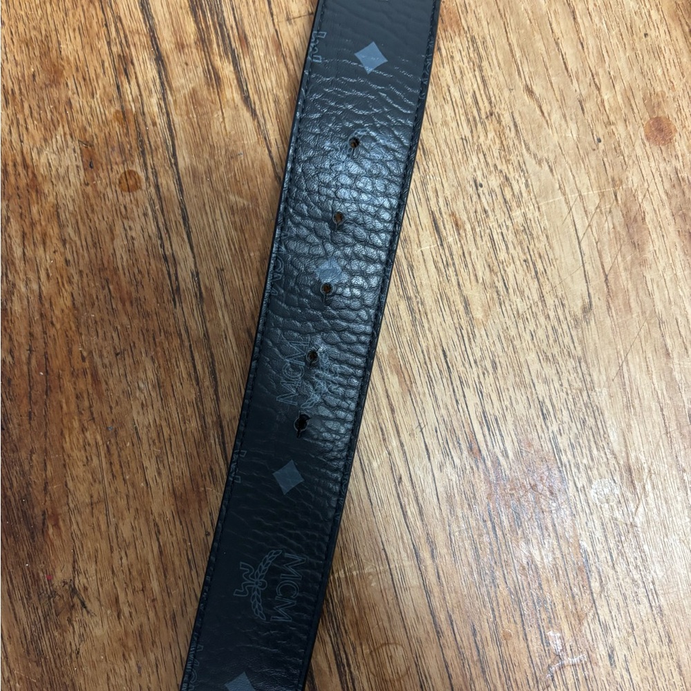 MCM Black Leather Belt - Picture 2 of 3